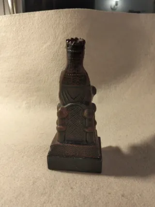 Virgen Montserrat Metálica Base Mármol