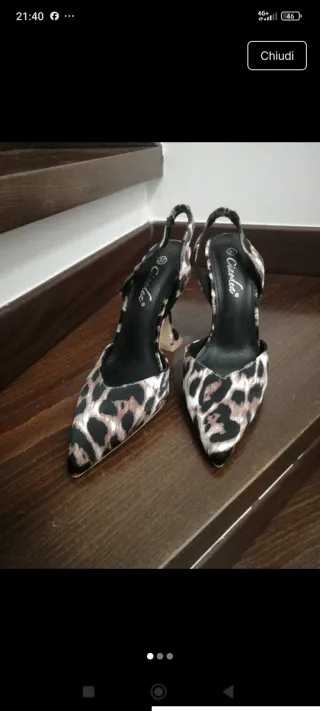 Scarpe leopardate tacco Cindylea Tg 37