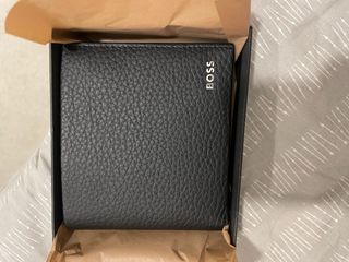 Cartera de piel Hugo Boss Negra