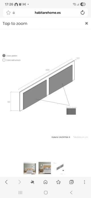 Cabecero de madera para cama 150cm