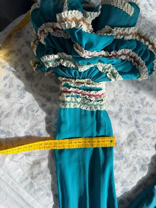 Vestido Flamenca canastero Azul.