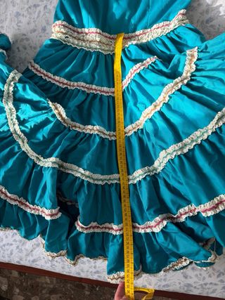 Vestido Flamenca canastero Azul.