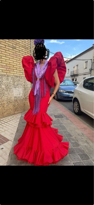 Traje de flamenca rojo