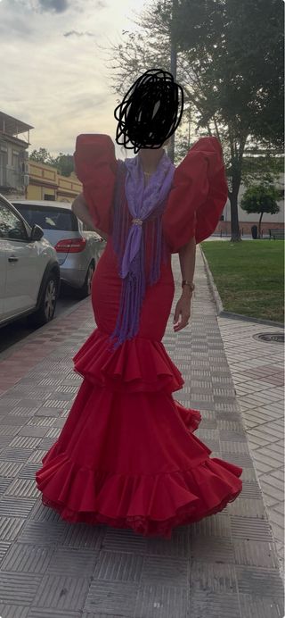 Traje de flamenca rojo