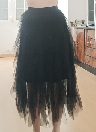 Falda Bohemia Negra Talla Única