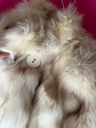 Pelliccia vera volpe beige