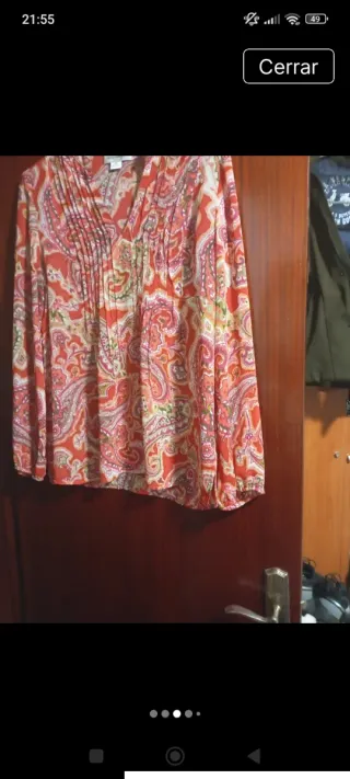 Blusa manga larga mujer estampado paisley