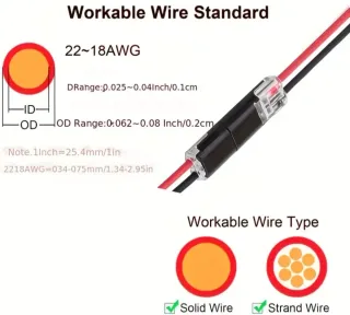 24 Conectores Empalme Rápido Cable Doble