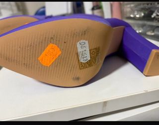 Botines tacón ancho 11cm morados T39 sin estrenar