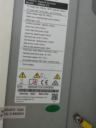 Inversor Híbrido Trifásico GoodWe 5kW