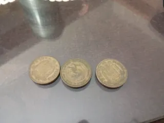 3 Monedas 2,5 Pesetas Franco 1953