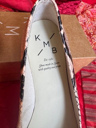 Bailarinas KMB Piel Serpiente Beige/Rosa