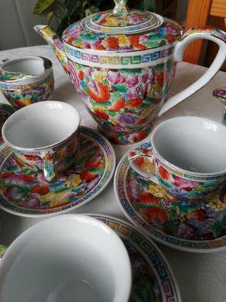 Juego café mil flores porcelana