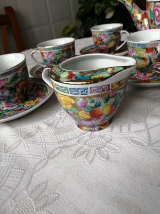Juego café mil flores porcelana