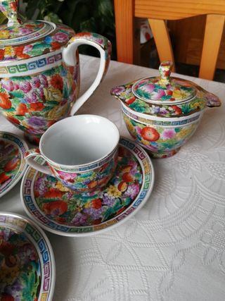 Juego café mil flores porcelana