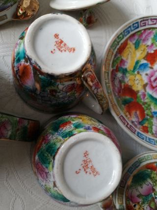 Juego café mil flores porcelana