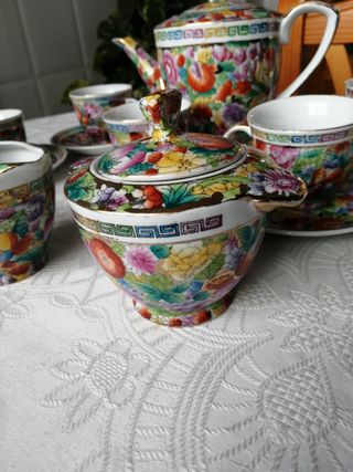 Juego café mil flores porcelana