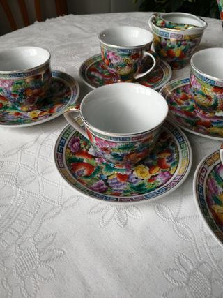 Juego café mil flores porcelana