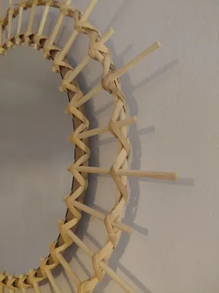 Espejo Ratán y Yute