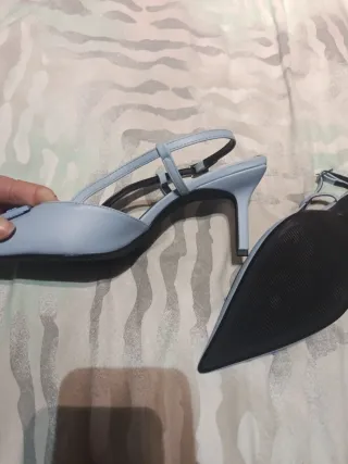 Zapatos de tacón celeste 7cm