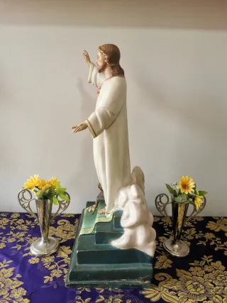 Sagrado Corazón de Jesús-Cristo Rey Olot 48cm