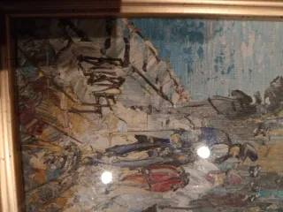 Elegante pareja de cuadros estilo París con marco