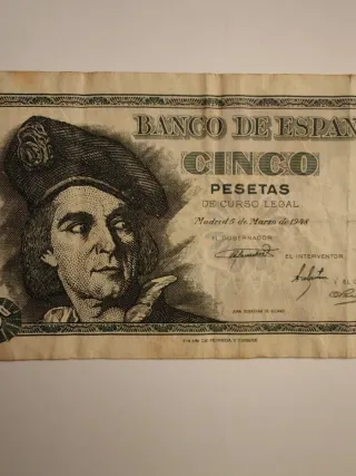 Billete 5 Pesetas Banco de España 1948