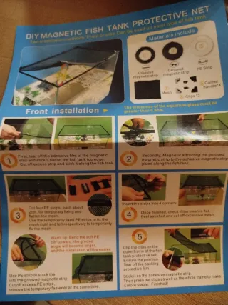 Cubierta de acuario de nylon y plástico