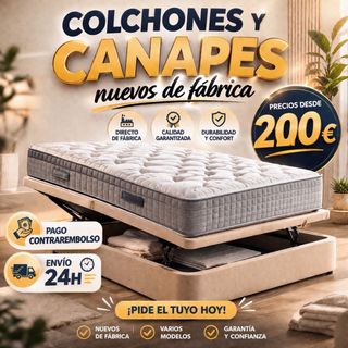 Canapés y colchones nuevos de fábrica