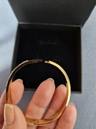 Pulsera Acero Cristales Corte Baguette