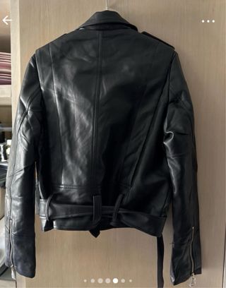 Giubbotto ecopelle nero mai usato