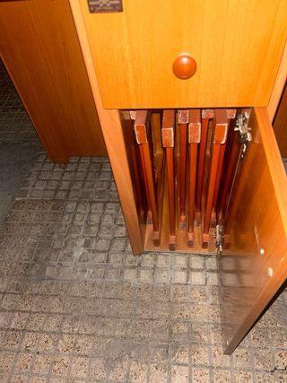 Mesa plegable de comedor marrón