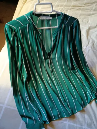 Blusa Sfera Rayas Verdes Talla M