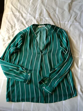 Blusa Sfera Rayas Verdes Talla M