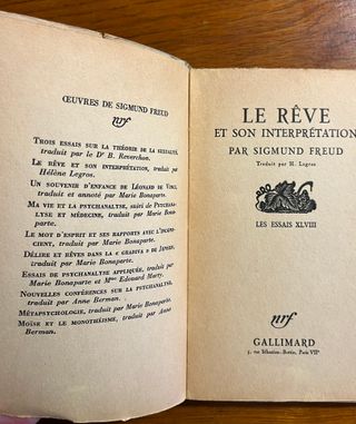 LITERATURA CLASICA EN FRANCES "LE RÊVE" S. FREUD