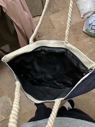 Bolso de playa con brillos