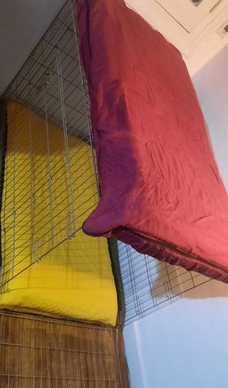 Gabbia per cane con 2 materassi 108 cm x 78 x 70
