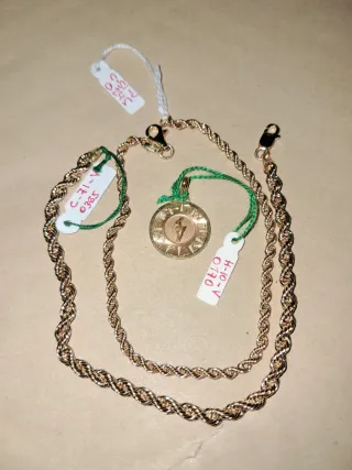 2 Pulseras Oro 18k con Colgante Horóscopo