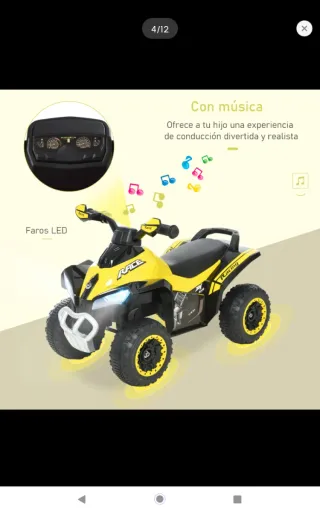 Cuatriciclo infantil correpasillos quad