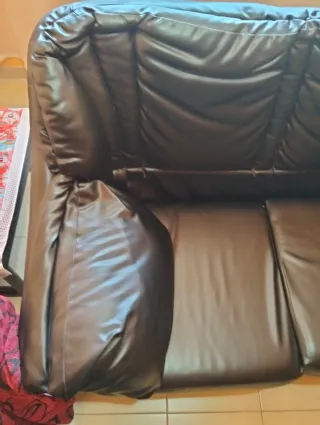 Sofá 2 y 3 plazas polipiel negro