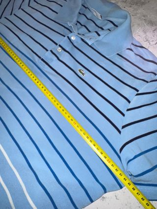 Polo Lacoste Rayas Azul Talla XL