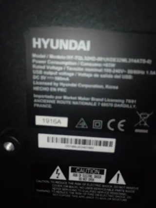 TV Hyundai Negra - Sin Mando