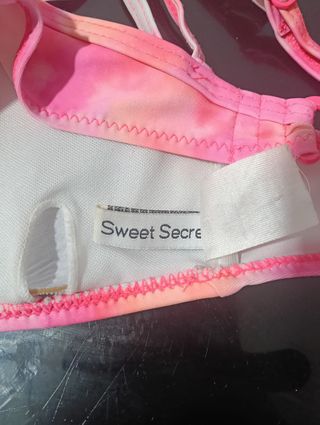 Bañador niña rosa y naranja