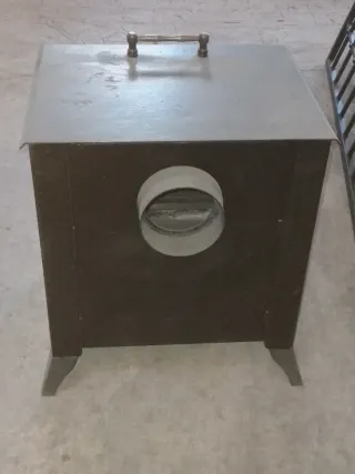 Estufa de leña con tapa para asar