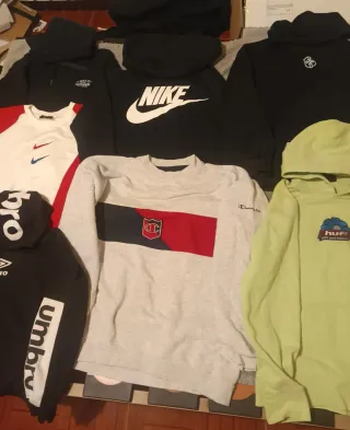 Pack 7 Sudaderas Talla M: Nike, Champion, HUF, Umb