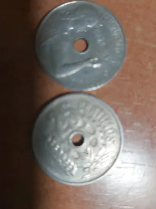 4 Monedas 25 Céntimos España