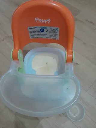 Poltrona bagno Poupy arancione e trasparente