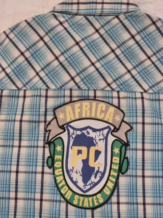 Camicia vintage Pierre Cardin patchwork camouflage