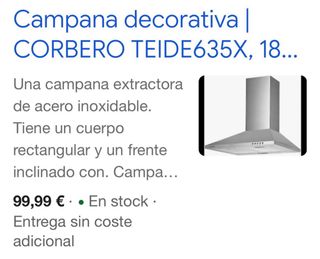 Campana Extractora Corberó TEIDE635X Piramidal