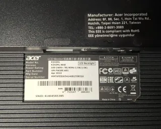 Monitor Acer K242HL 24 Nero